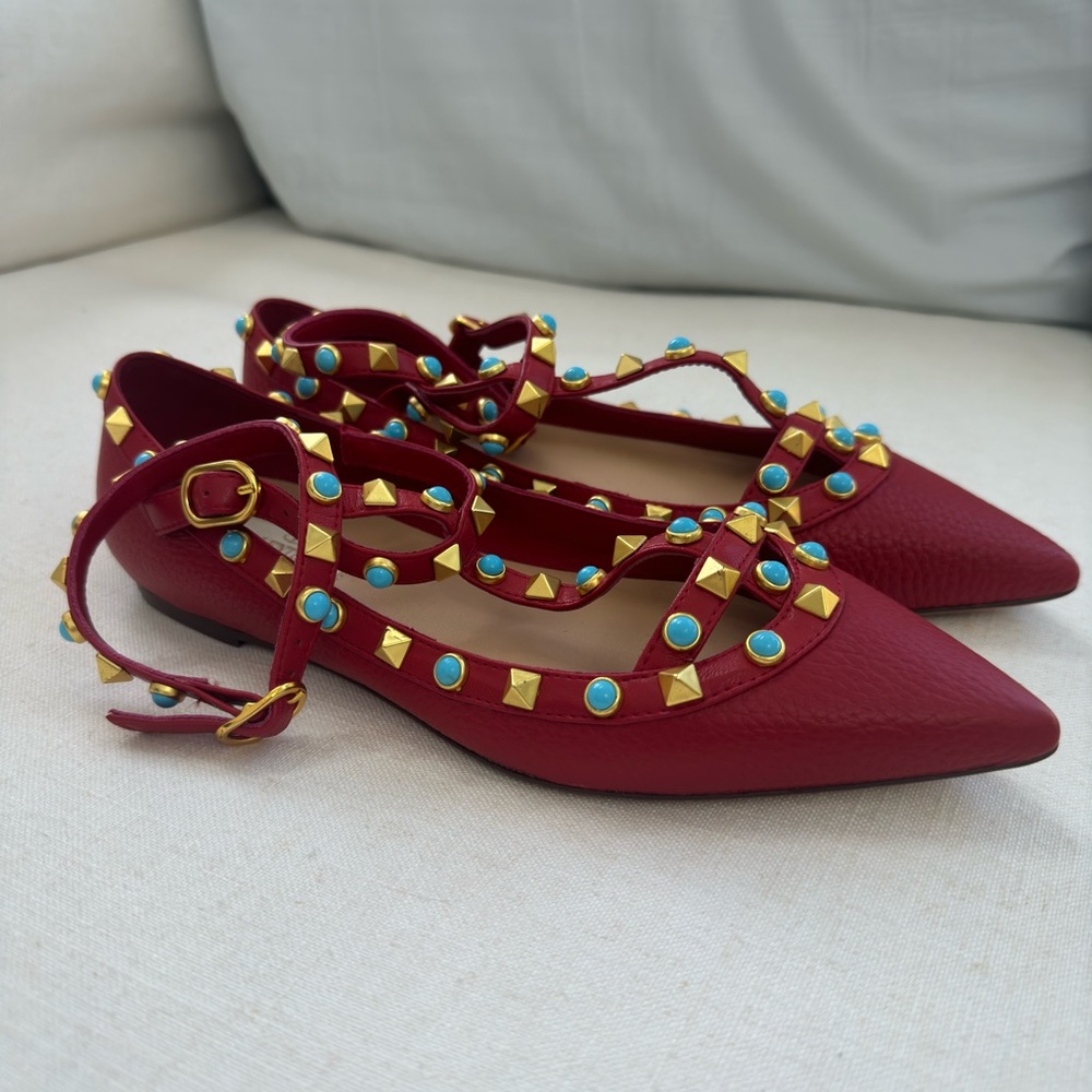 Valentino Garavani rockstud ballet flats size 37 new - Picture 2 of 5
